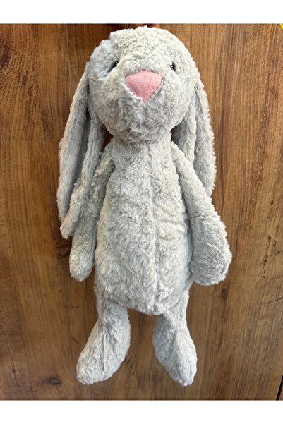 Techmarketi Uyku Arkadaşım Papyonlu Uzun Kulak Bunny Peluş Tavşan 60 cm