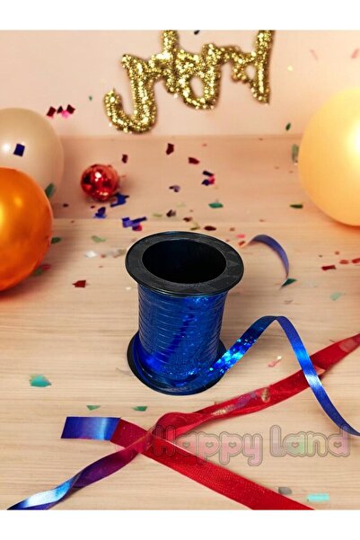 Happyland 10 m Dark Blue Balloon Gift Package - Metallic Raffia, Ribbon Ornament