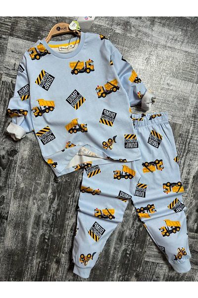 Koçak Kids Детска пижама за момче с шарка кофа Haydii