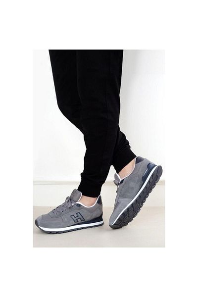 Hammer Jack 19250 Gray Genuine Leather Comfort Casual Daily Sports Shoes