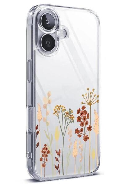 3GEN CASE İphone 16 Plus Uyumlu Desenli (Kamera Korumalı) Şeffaf Silikon Kılıf