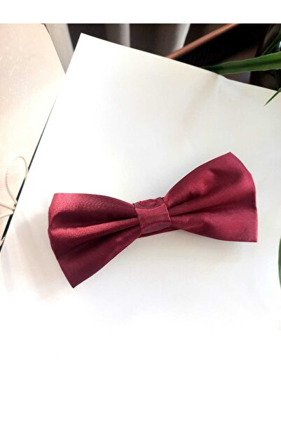 Kravatistan بورجوندي الساتان ربطة القوس فيونكة