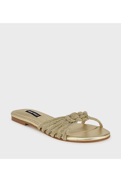 Nine West Women Gold Slippers