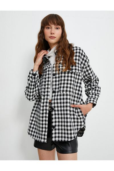 Koton Cămașă oversize Lumberjack cu buzunar cu nasturi