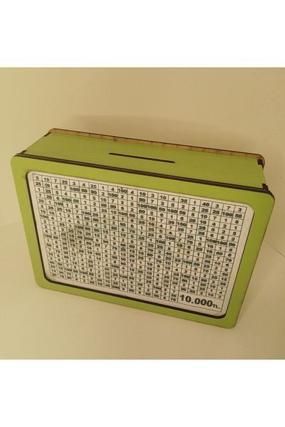 Penguen Wooden Gift Green Target 10 Thousand Piggy Bank