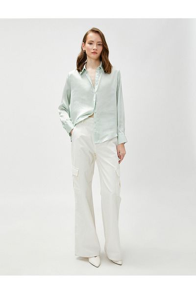 Koton Satin Shirt Buttoned Long Sleeve