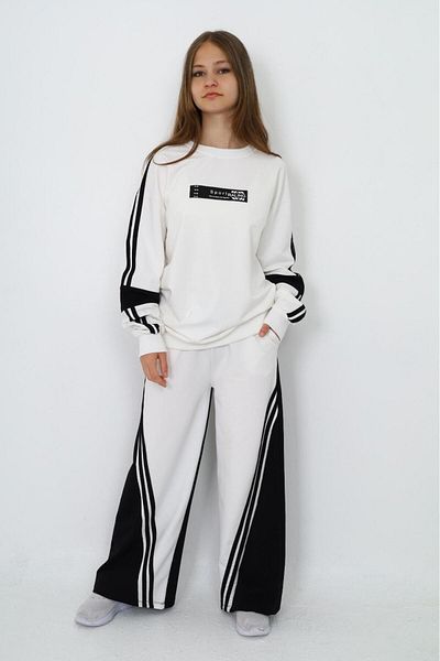 Asortix 100% Cotton Oversize Tracksuit Set for Girls - 2 Thread Garnished