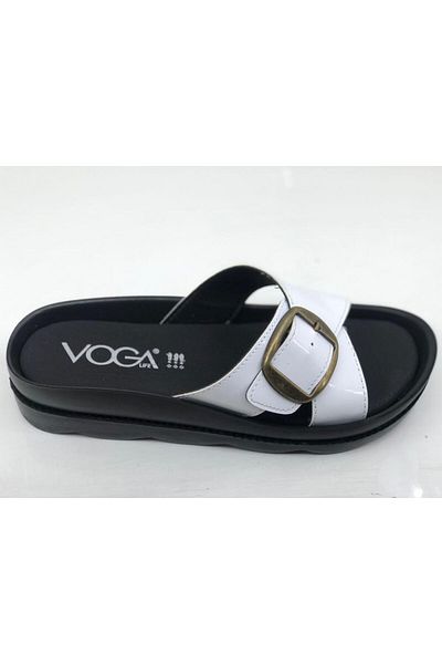 Voga 1721 White Comfort Casual Ανατομικές Παντόφλες
