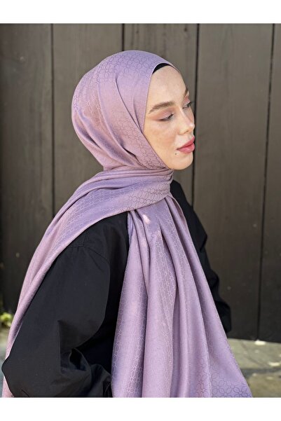 Modakaşmir Şal cu model de trifoi din seria Jacquard mătăsos