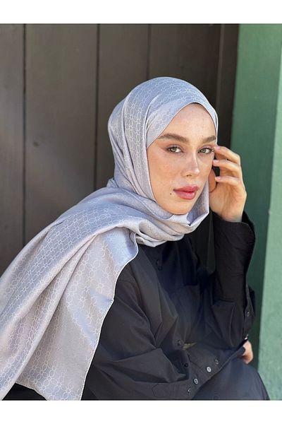 Modakaşmir شال بنمط البرسيم من سلسلة الجاكار الحريرية