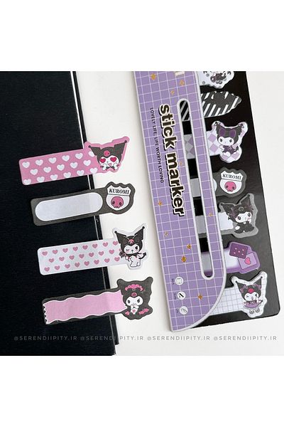 NaSaDAN Kuromi Sanrio 160 Sheets Postit - Adhesive Note Paper, 1 Piece