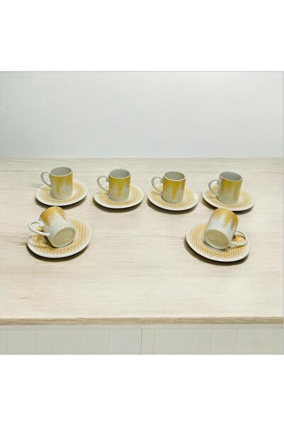 decovien 6 KİŞİLİK PORSELEN KAHVE FİNCAN TAKIMI