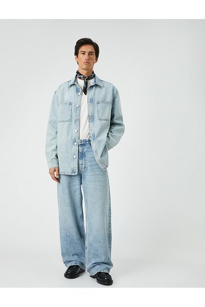 Koton Baggy-Jeans mit Taschendetail – geknöpft