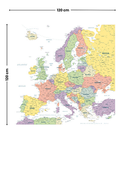 Pi Papers Europe Continent Map, Practical Smart Paper Holding with Static Electrification, Magic Paper