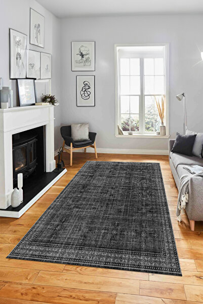 Viyana Home Dijital Baskılı Kaymaz Taban Sade Etnik Model Yıkanabilir Yolluk ...