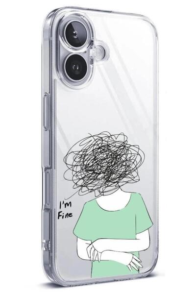 3GEN CASE İphone 16 Plus Uyumlu Desenli (Kamera Korumalı) Şeffaf Silikon Kılıf