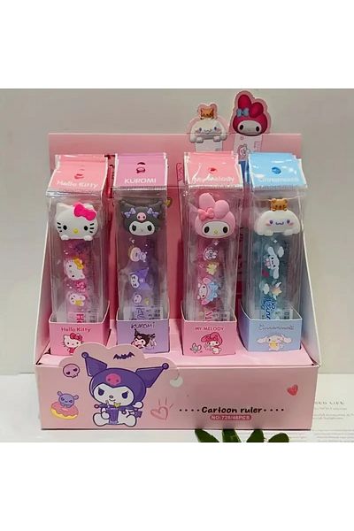 Home 1Pcs Sanrio Cute Ruler Anime Sanrio Kuromi My Melody Hello Kitty Cinnamoroll Purin