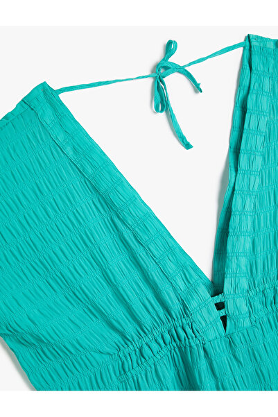 Koton Kimono Deep V-Neck Gathered Waist