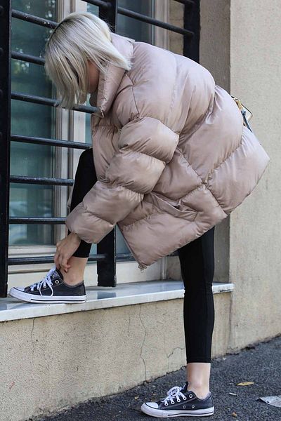 Madmext Stone Color Basic Oversize Dámský Puffer Coat Mg1550