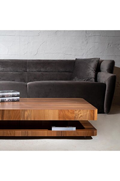 ReHome Rexol Orta Sehpa | 90 X 130 Cm Dikdörtgen Orta Sehpa | Ceviz | Tasarım Orta Sehpa