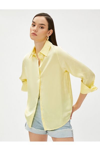 Koton Satin Shirt Buttoned Long Sleeve