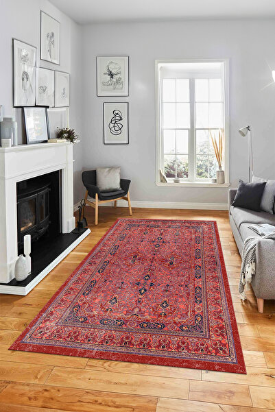 Viyana Home Dijital Baskılı Kaymaz Taban Etnik Klasik Modern Yıkanabilir Yoll...