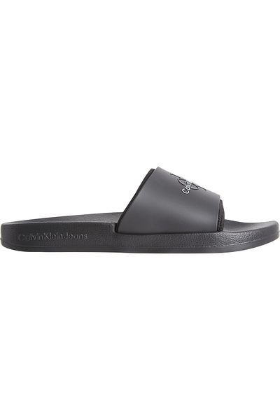 Calvin Klein Monogram Detail Open Toe Slides