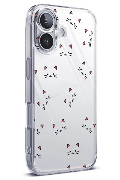 3GEN CASE İphone 16 Plus Uyumlu Desenli (Kamera Korumalı) Şeffaf Silikon Kılıf