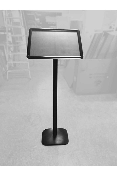 Panda A3 Black Color Stand Aluminum Diverter Menu Board Diverter 30X42X110Cm