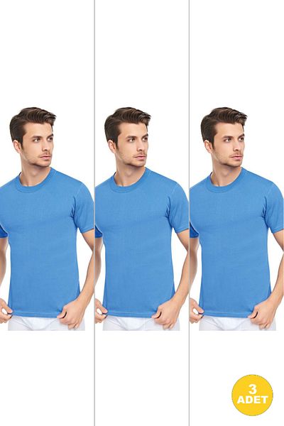CENNETOĞLU Cămașă de corp pentru bărbați, slim fit, cu decolteu, pachet de 3