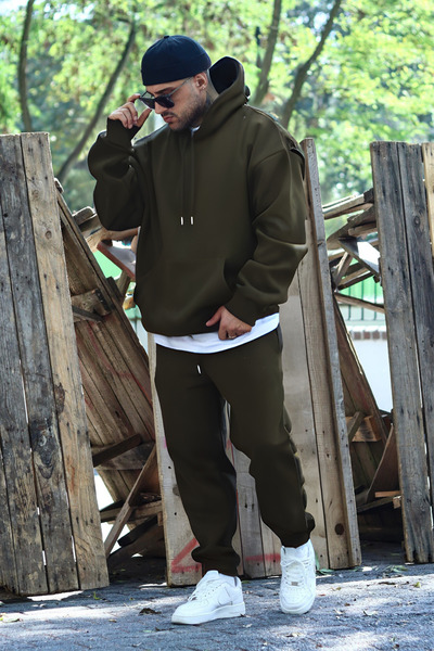 CMZ COLLECTİON Ανδρικό σετ φόρμας χειμερινής φόρμας με 3 κλωστές, χωρίς στάμπ...