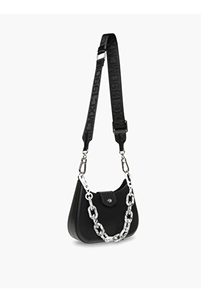 Steve Madden Solid Crossbody Bag with Detachable Strap and Magnetic Closure