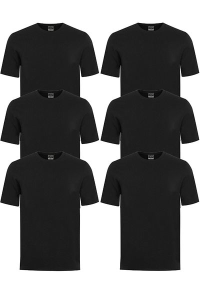 CNT Men's Crew Neck Half Sleeve Undershirt 6 Pack