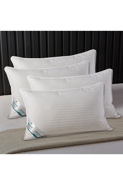 Donetella وسادة ١٢٠٠ جرام - ٥٠×٧٥ سم - تصميم فندقي، ١٠٠٪ قطن - حشوة من ألياف ...