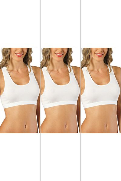 ARMİLLİA DİMODA Αθλητικό σουτιέν Young Girl Cotton Lycra Half Athlete 3 Pack