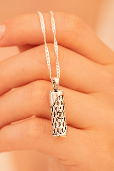 vogutima Kadın Gümüş Kolye - Allah Yazılı Muska Cevşen • Sevgiliye • Eşe • An...