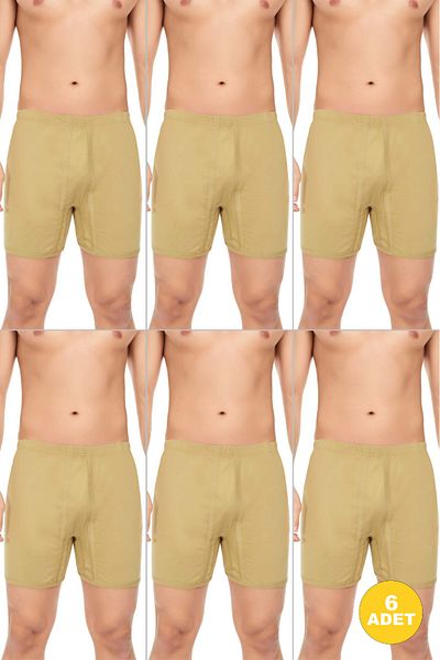 CENNETOĞLU Men's Combed Cotton Long Panties with Legs 6 Pack