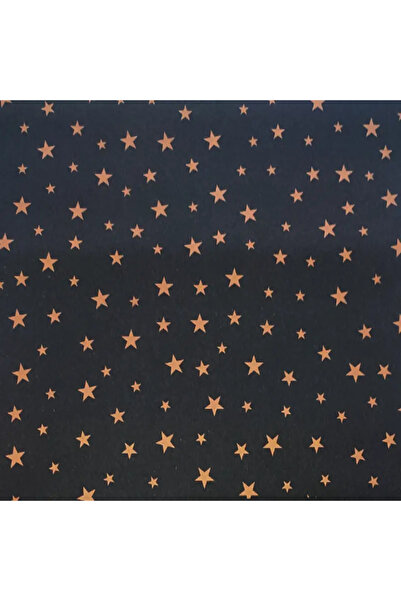 KUTU DEPOSU 50×70 Siyah Küçük Yıldız Desenli Pelur Kağıt 10'lu