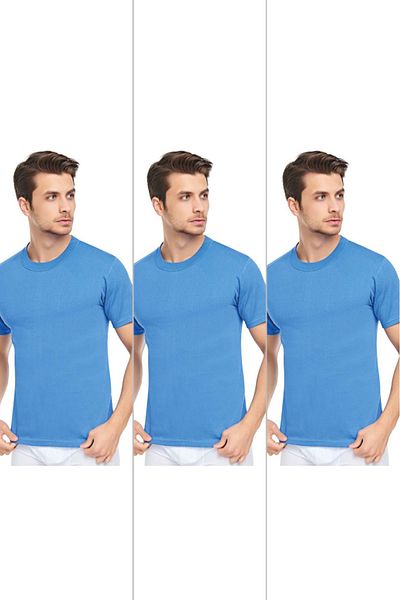 CENNETOĞLU Cămașă de corp pentru bărbați, slim fit, cu decolteu, pachet de 3