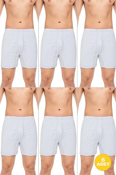 CENNETOĞLU Men's Combed Cotton Long Panties with Legs 6 Pack