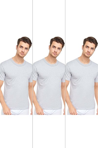 CENNETOĞLU Men's Slim Fit Crew Neck Undershirt 3 Pack