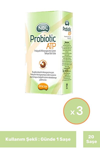NBL Probiotic Atp Besin Takviyesi 20 Saşe 3'lü Paket
