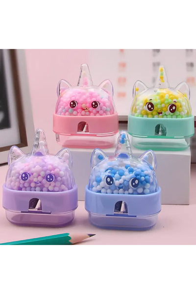 NaSaDAN Unicorn Boncuklu Kalemtıraş Kalem Açacağı 1 Adet