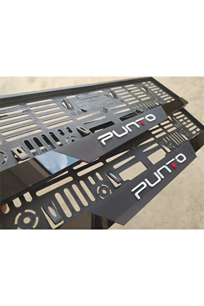 Erdizayn Fiat Punto Uyumlu Kabartma Yazılı Takmatik Pleksi Plakalık Takımı 2'...