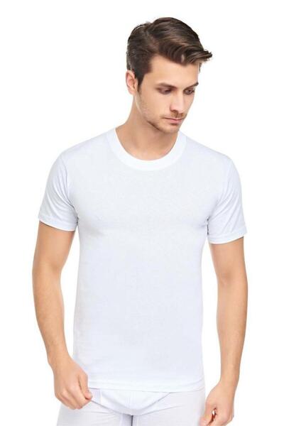 CENNETOĞLU Men's Slim Fit Undershirt T-Shirt - Null Collar, 6 Pack