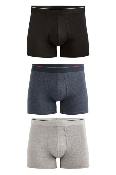 CENNETOĞLU Ανδρικά Lycra Cotton Boxers 3 Pack με Ειδική Υγιεινή Συσκευασία