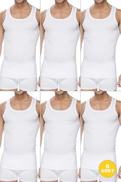 CNT Men's Premium Cotton Classic Rib Tank Top 6 Pack