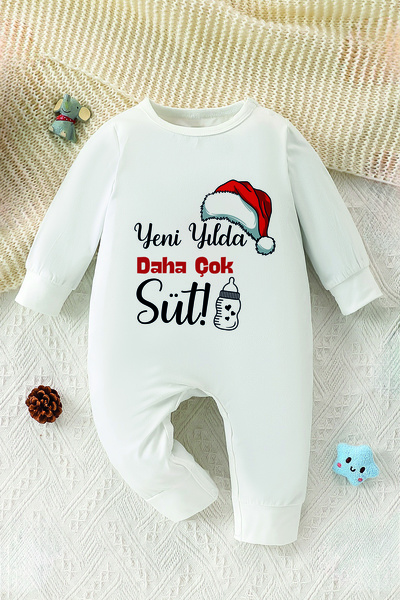 ADABEBEK New Year's More Milk Printed Style Baby Romper 23210