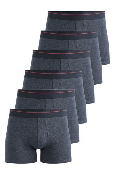 CENNETOĞLU Ανδρικά Lycra Cotton Boxers 6 Pack με Ειδική Υγιεινή Συσκευασία