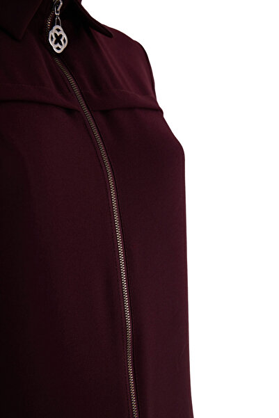 Aker Anler Detaylı Fermuarlı Ferace